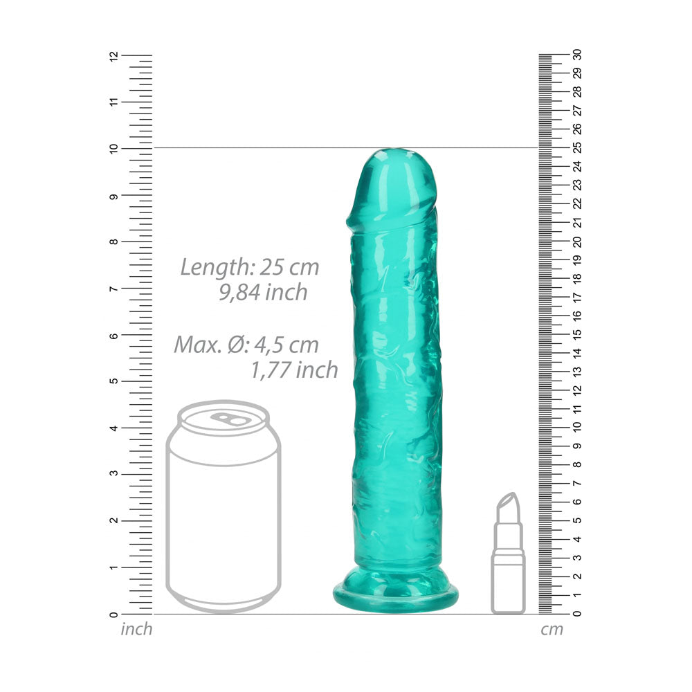 RealRock 25 cm Straight Crystal Clear Dildo
