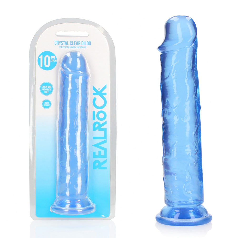 RealRock 28 cm Straight Crystal Clear Dildo – 28 cm Dildo