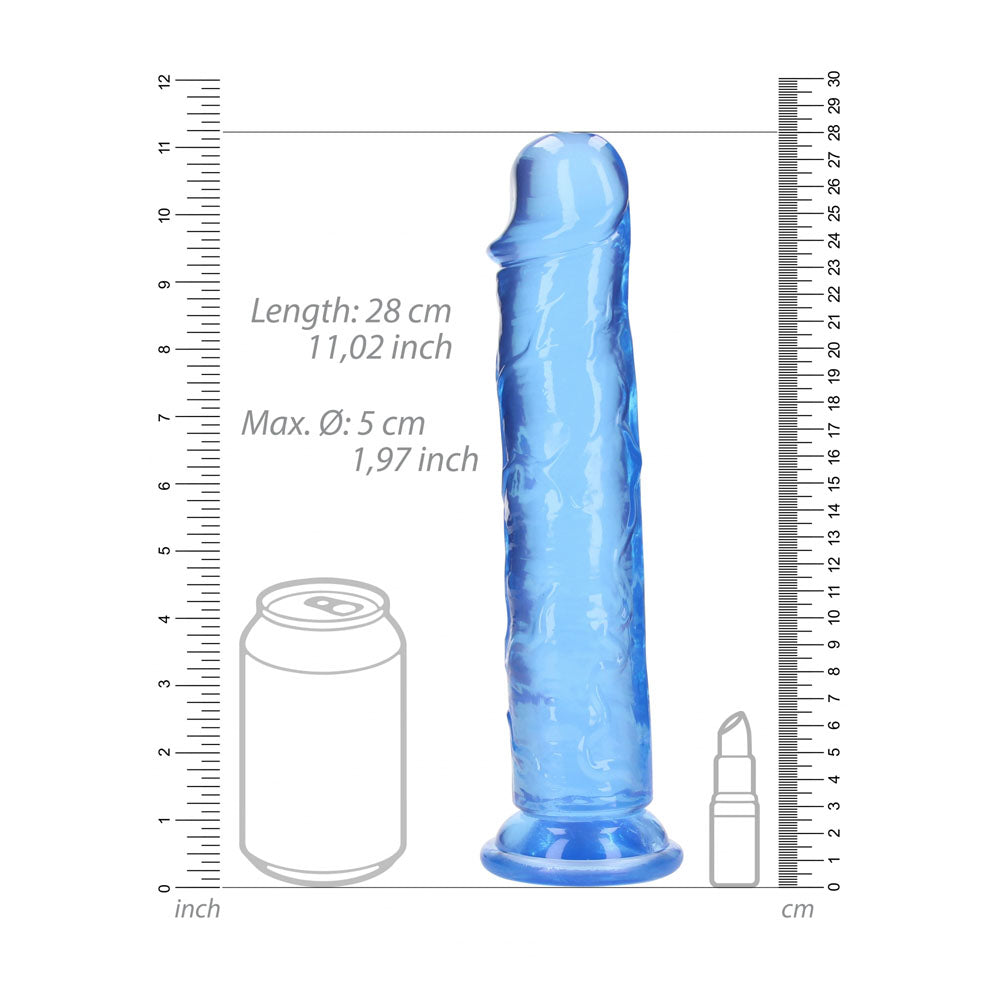 RealRock 28 cm Straight Crystal Clear Dildo – 28 cm Dildo