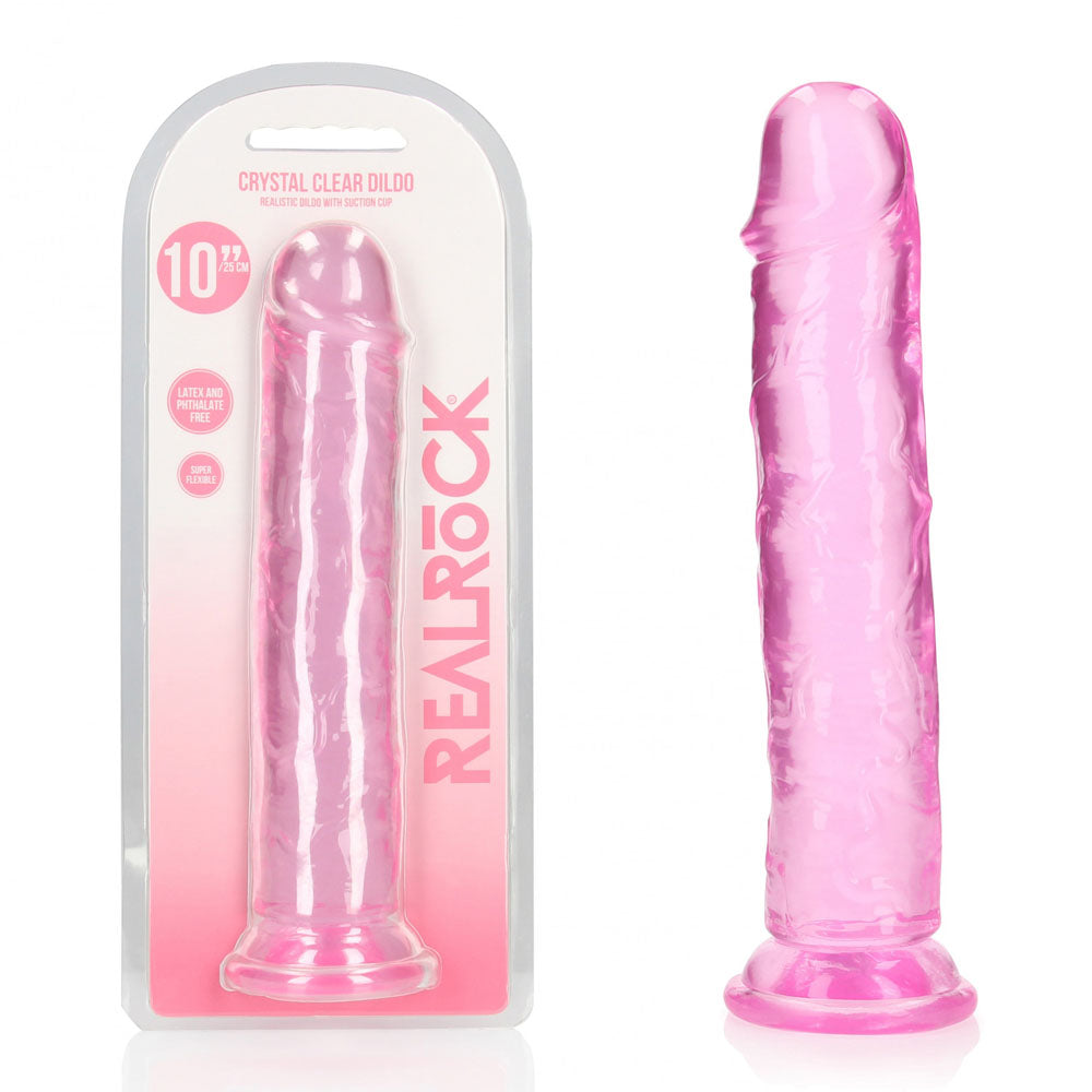 RealRock 28 cm Straight Clear Dildo