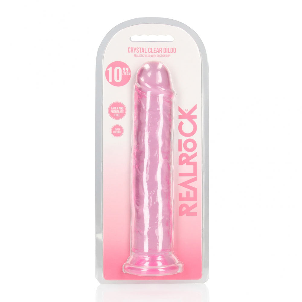 RealRock 28 cm Straight Clear Dildo