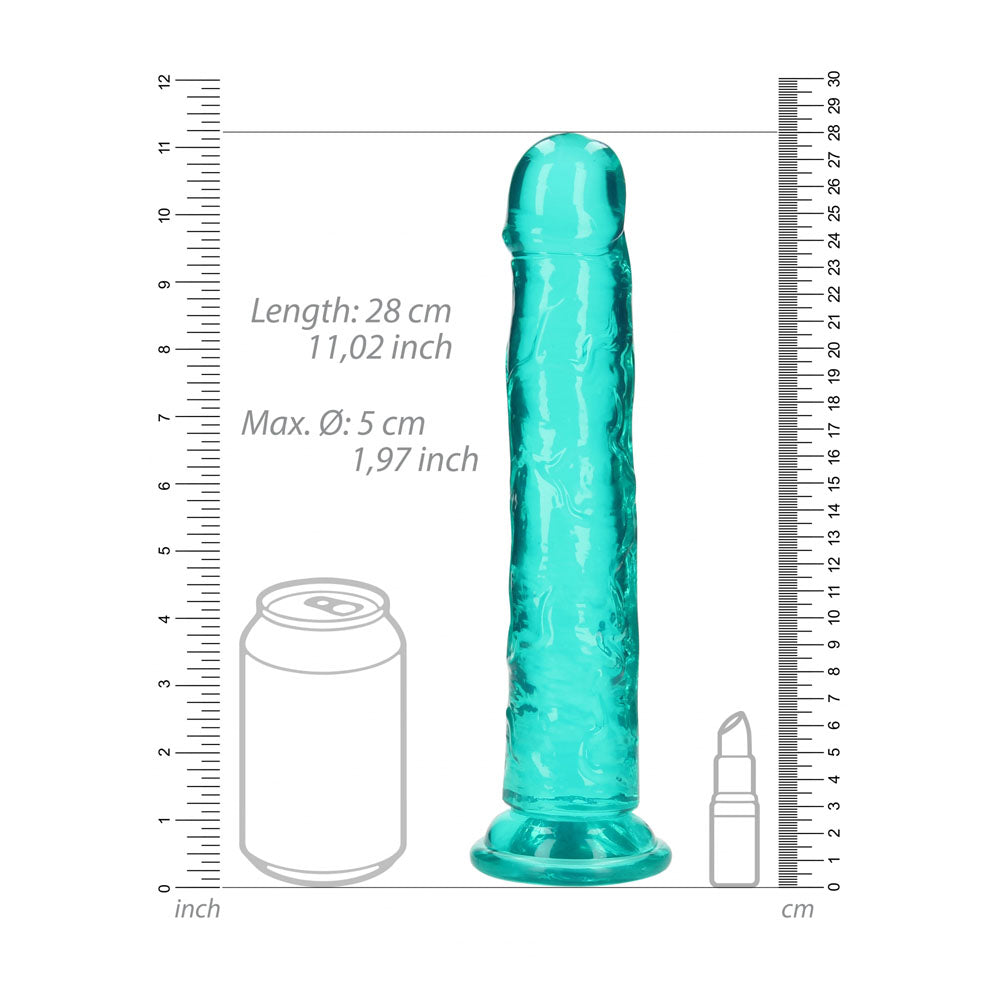 REALROCK 28 cm Straight Dildo – Clear 10 Inch Dildo