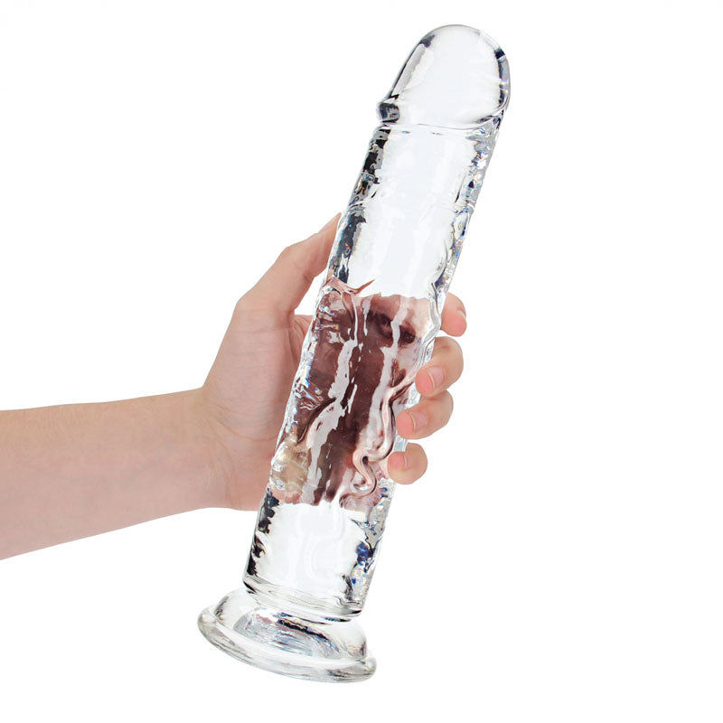 RealRock 31 cm Straight Crystal Clear Dildo