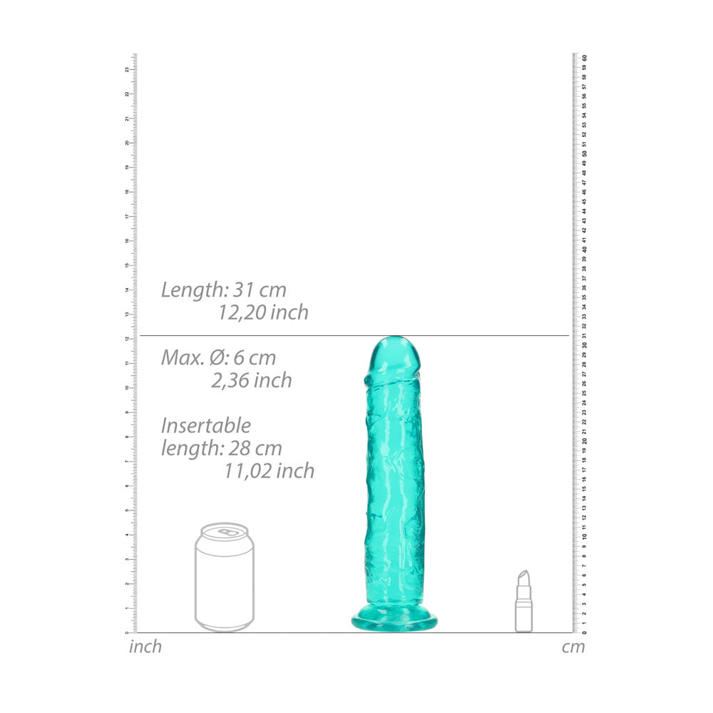 REALROCK 31 cm Straight Dildo – Clear 12 Inch Dildo