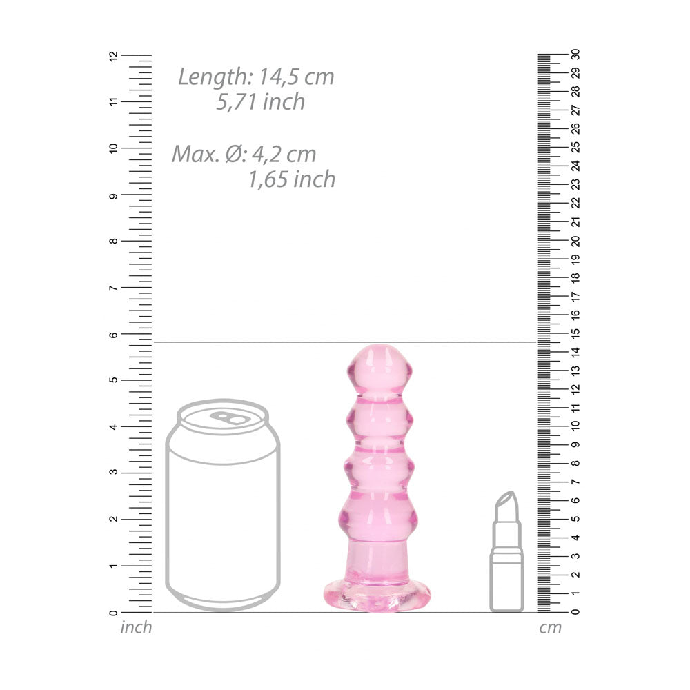 Realrock Curvy 14 cm – Clear Butt Plug
