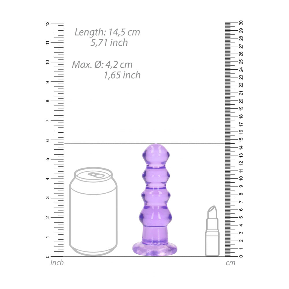 RealRock Curvy 14 cm – Clear 14 cm Butt Plug