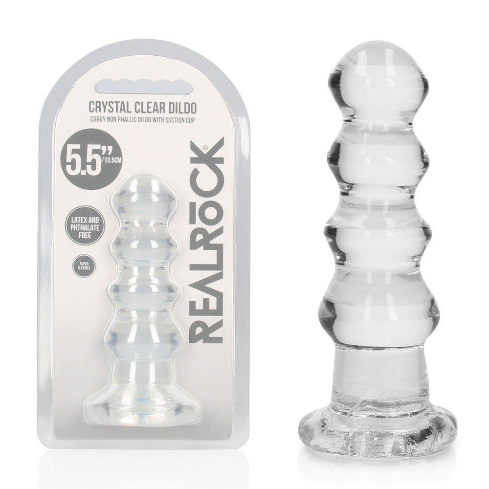 RealRock Curvy Anal Plug – 14 cm Transparent Butt Plug
