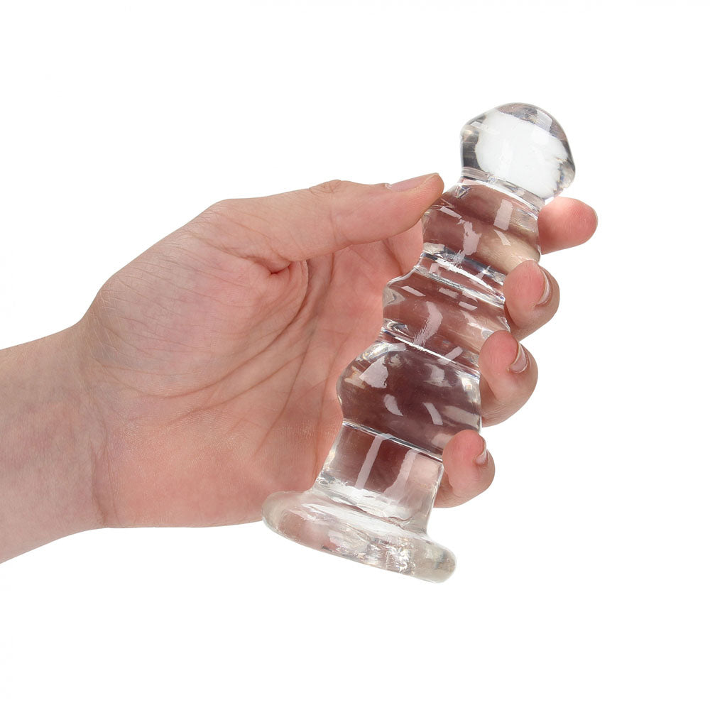 RealRock Curvy Anal Plug – 14 cm Transparent Butt Plug