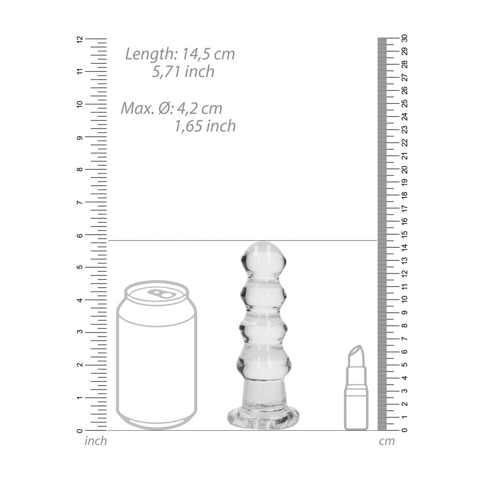 RealRock Curvy Anal Plug – 14 cm Transparent Butt Plug
