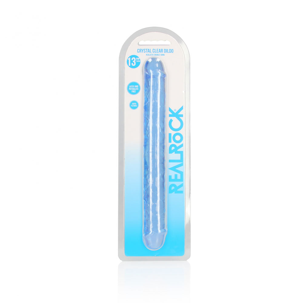 RealRock 34 cm Double Dong – Clear Double Dong for Anal and Vaginal Use