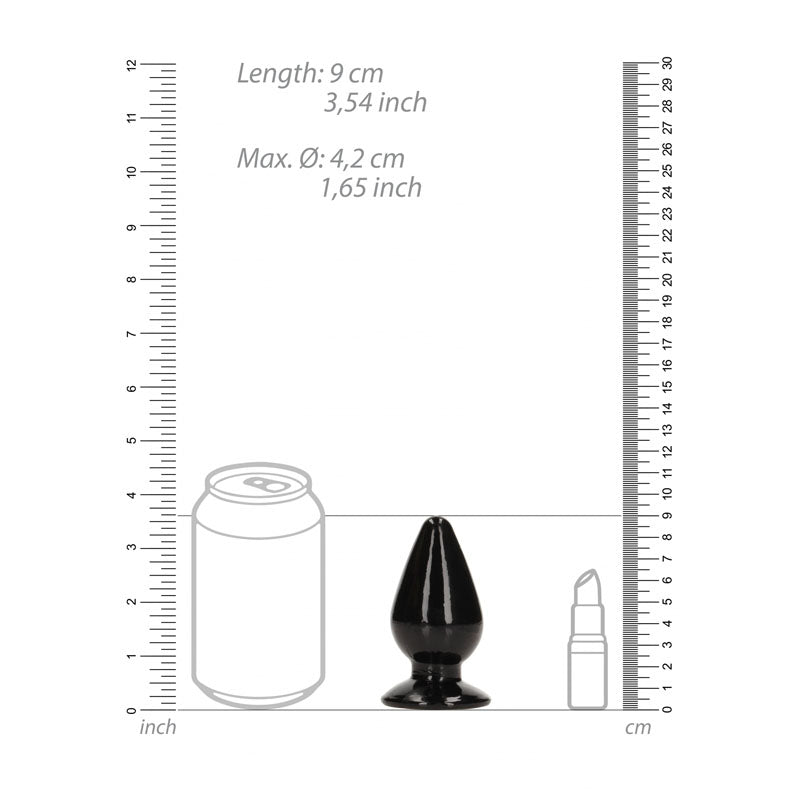 Realrock Crystal Clear 9 cm Suction Cup Anal Plug