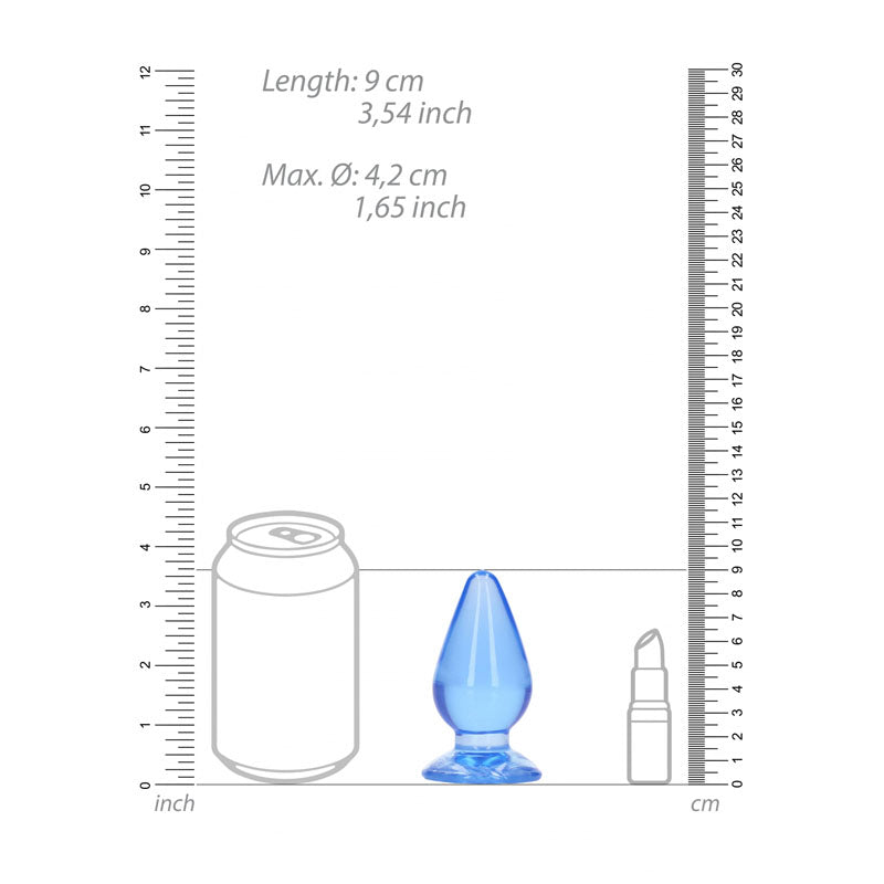 Realrock Crystal Clear 9 cm Suction Cup Butt Plug
