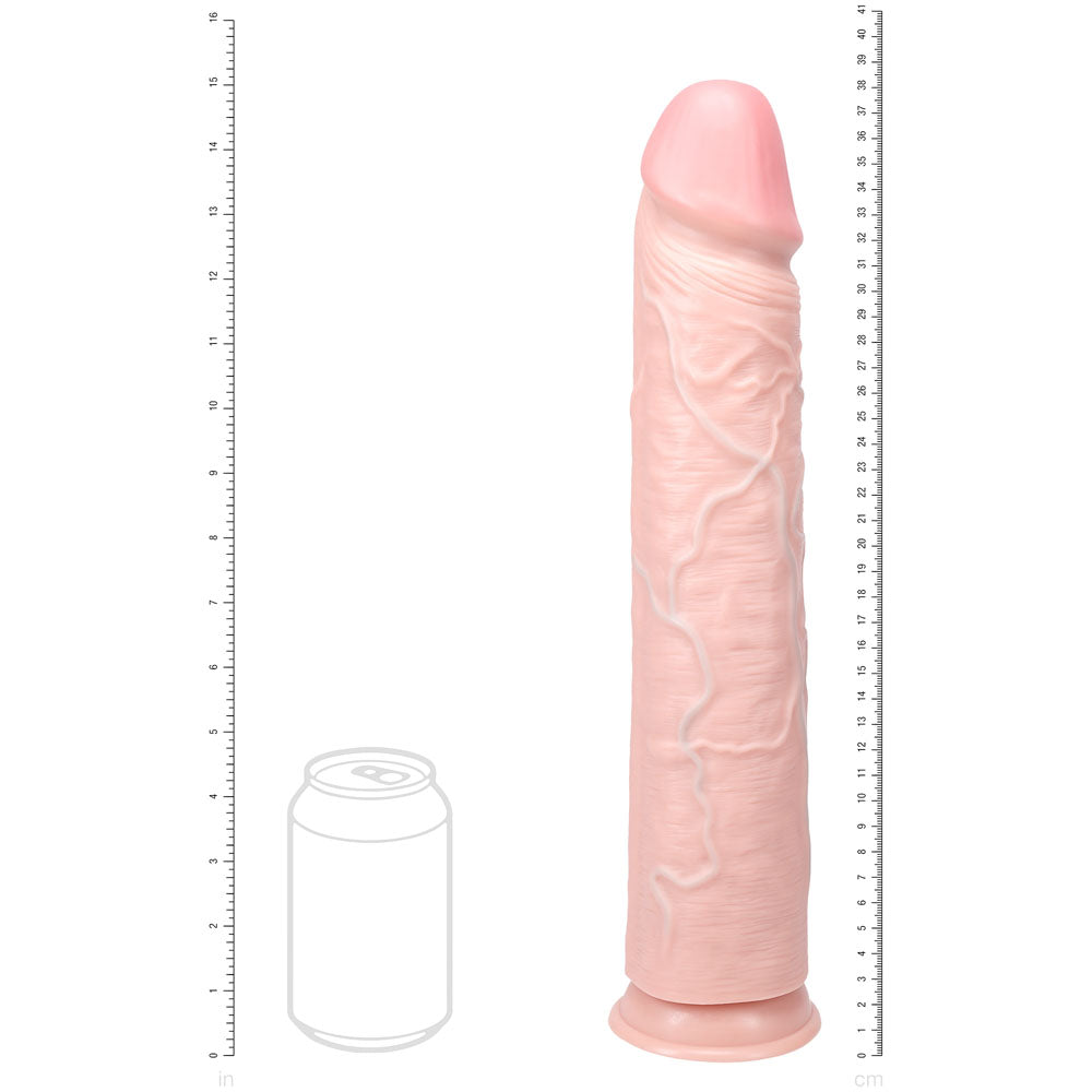 RealRock Extra Long No Balls Realistic Dildo 15 Inch Flesh Color
