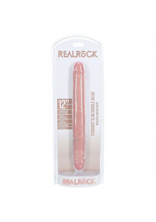 RealRock Slim Double Ended Dong 12 Inch Pink > Dildos > Double Dildos