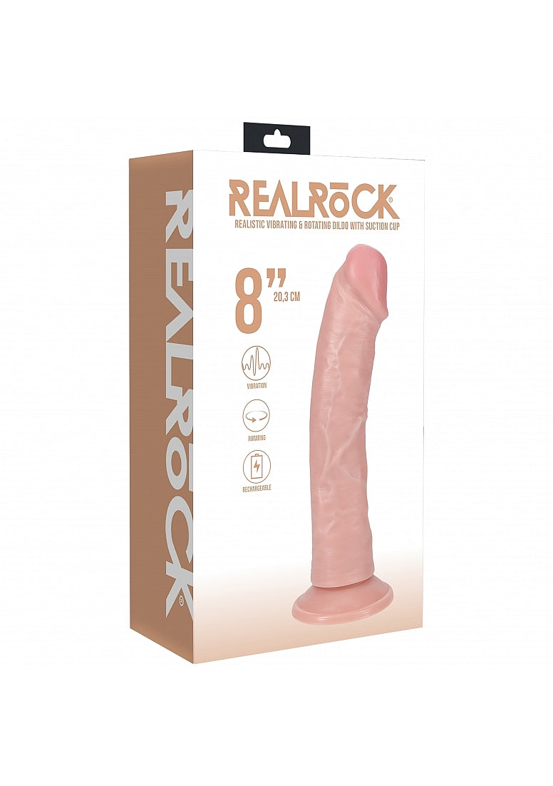 REALROCK 20cm Vibrating Rotating Cock 8 Inch Dong