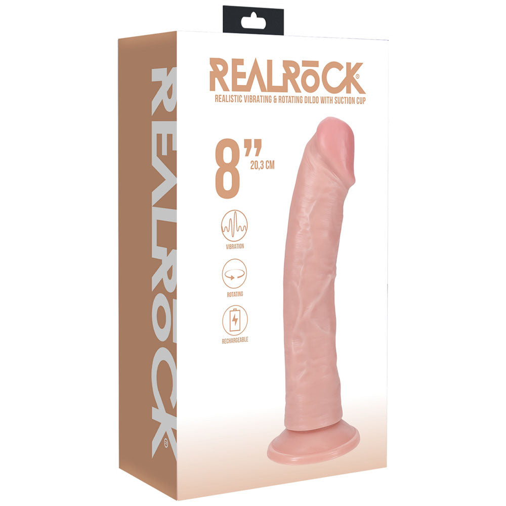 REALROCK 20cm Vibrating Rotating Cock 8 Inch Dong