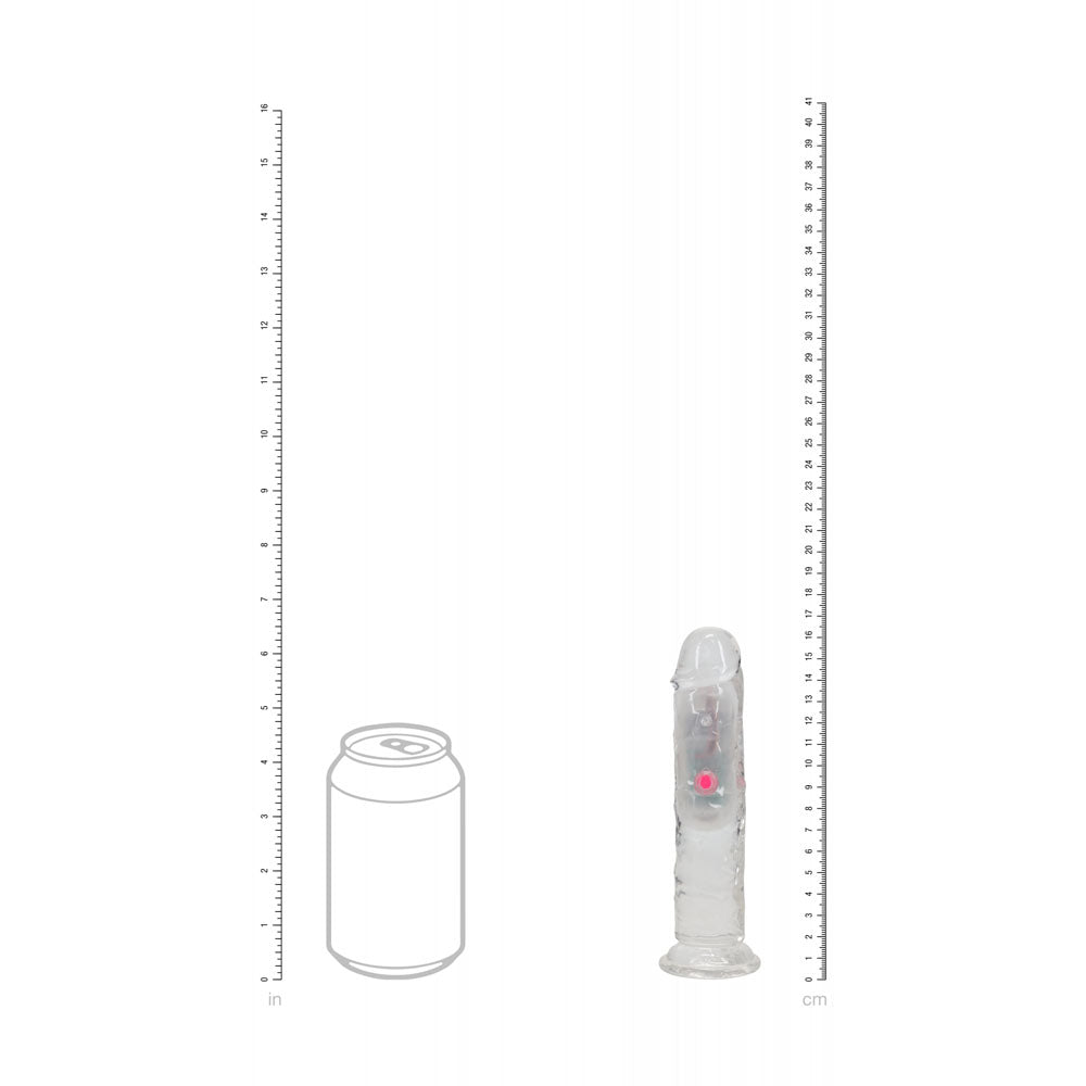 Realrock 6 Inch Clear Wireless LED Vibrating Dong