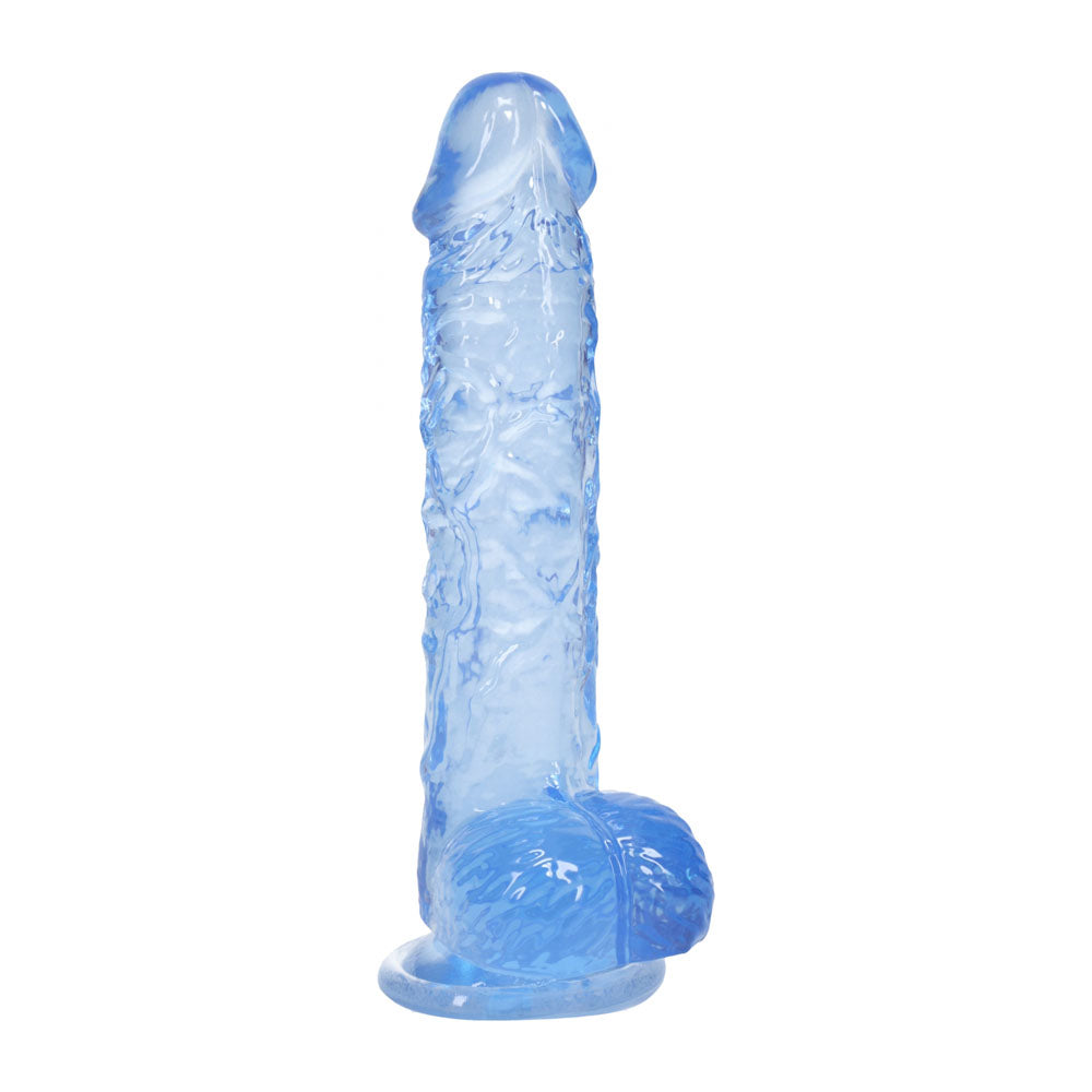 RealRock Crystal Clear (Clear) – 5 Inch Suction Cup Dildo With Balls