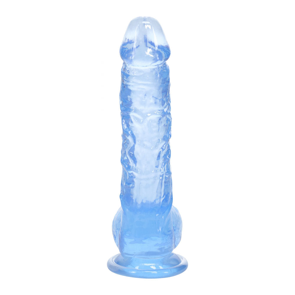RealRock Crystal Clear (Clear) – 5 Inch Suction Cup Dildo With Balls