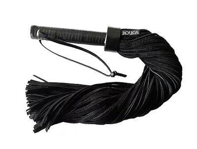 Rouge Black Suede Flogger with Leather Handle 24 Inches