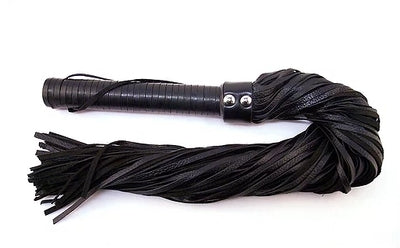 Rouge Black Leather Flogger – Stylish Leather Bondage Flogger