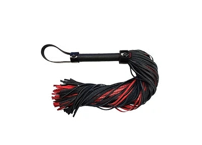 Rouge Garments Luxury Burgundy Croc Leather Flogger Whip