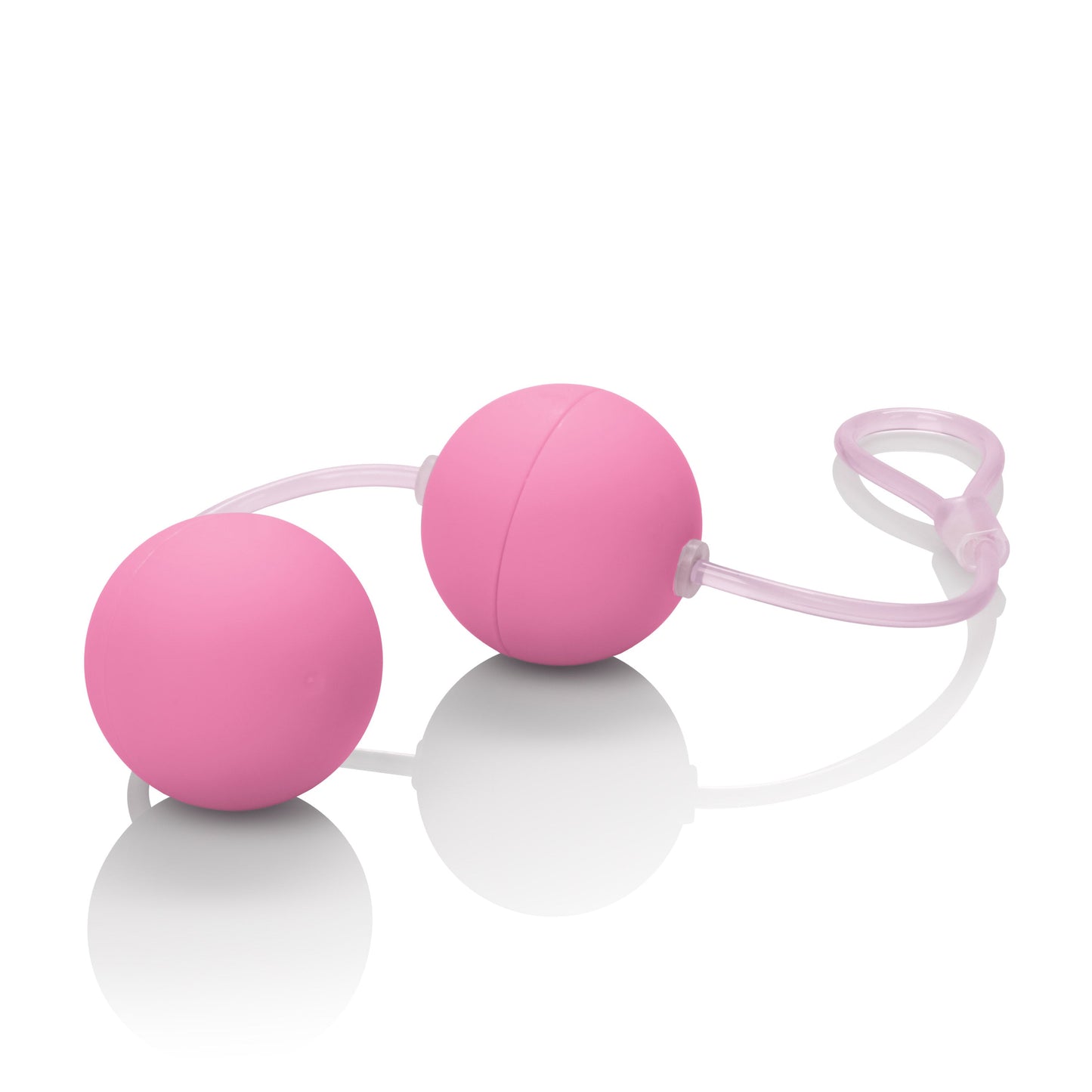 First Time Love Balls Duo Lover Pink 1.25 Inch Sculpted Kegel Balls with Retrieval Cord