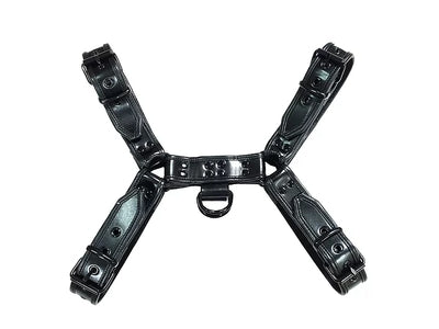Rouge Black Leather Front Harness (Large) – Adjustable Leather Harness