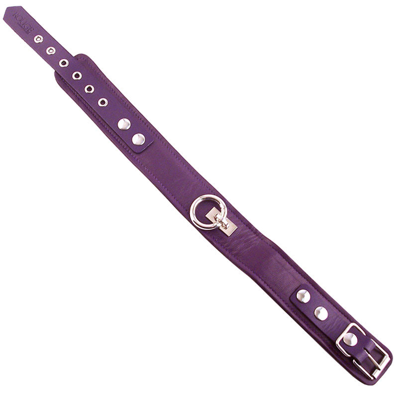 Rouge Garments Plain Leather Collar – Adjustable 1.75 Inch Wide Collar