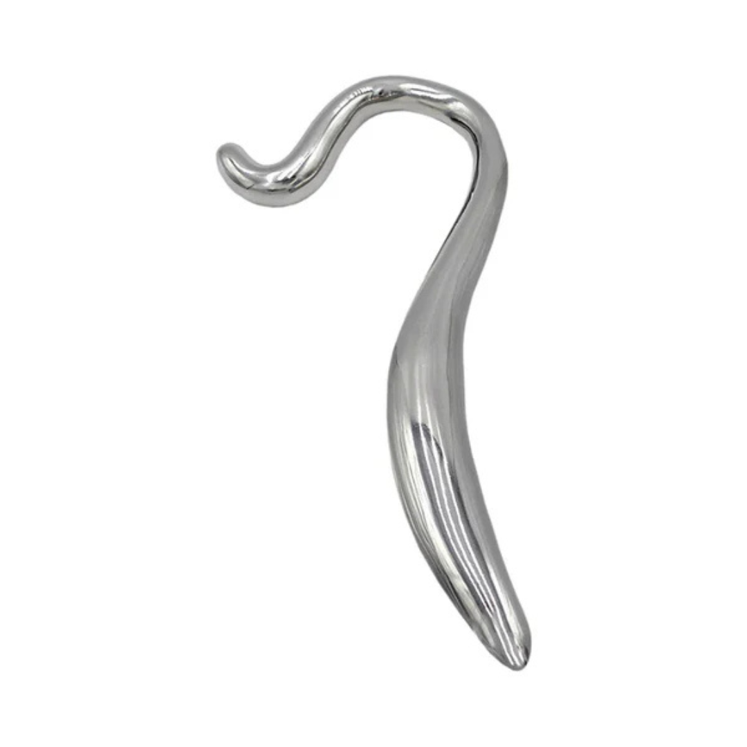 Rouge Steel Hollow Curved Wand – Surgical Grade Stainless Steel Wand