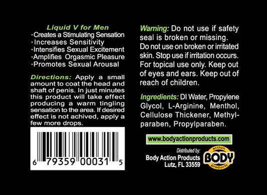 Liquid V for Men – Stimulating Gel 0.5 Oz