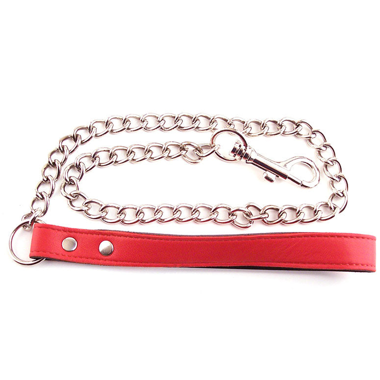 Rouge Garments Leather Lead with Metal Chain – Restraints