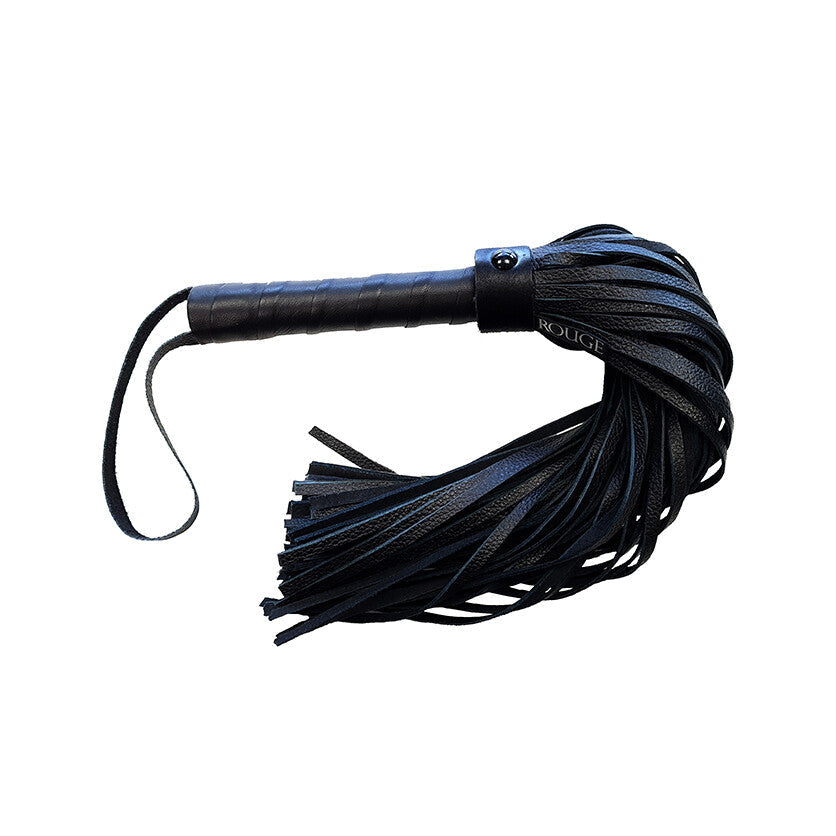Rouge Garments Plain Leather Flogger – Leather Handle Whip