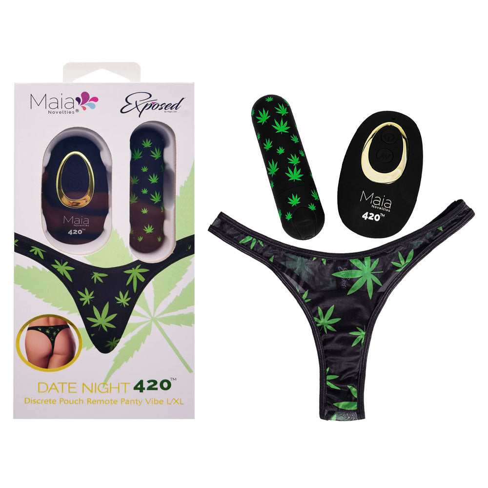 Maia Date Night 420 Panty Vibe - S/M with Bullet & Remote
