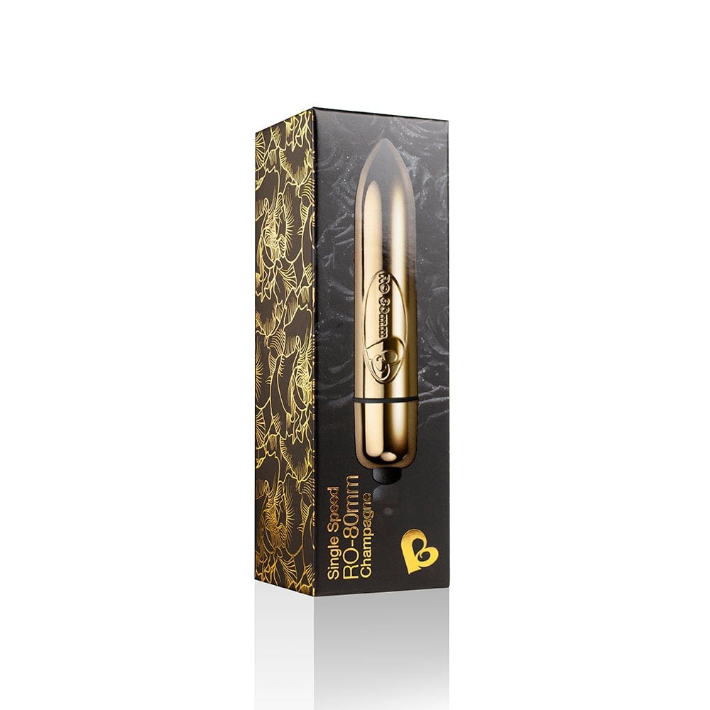 RO-80 Single Speed Bullet Champagne Gold Vibrator Toy