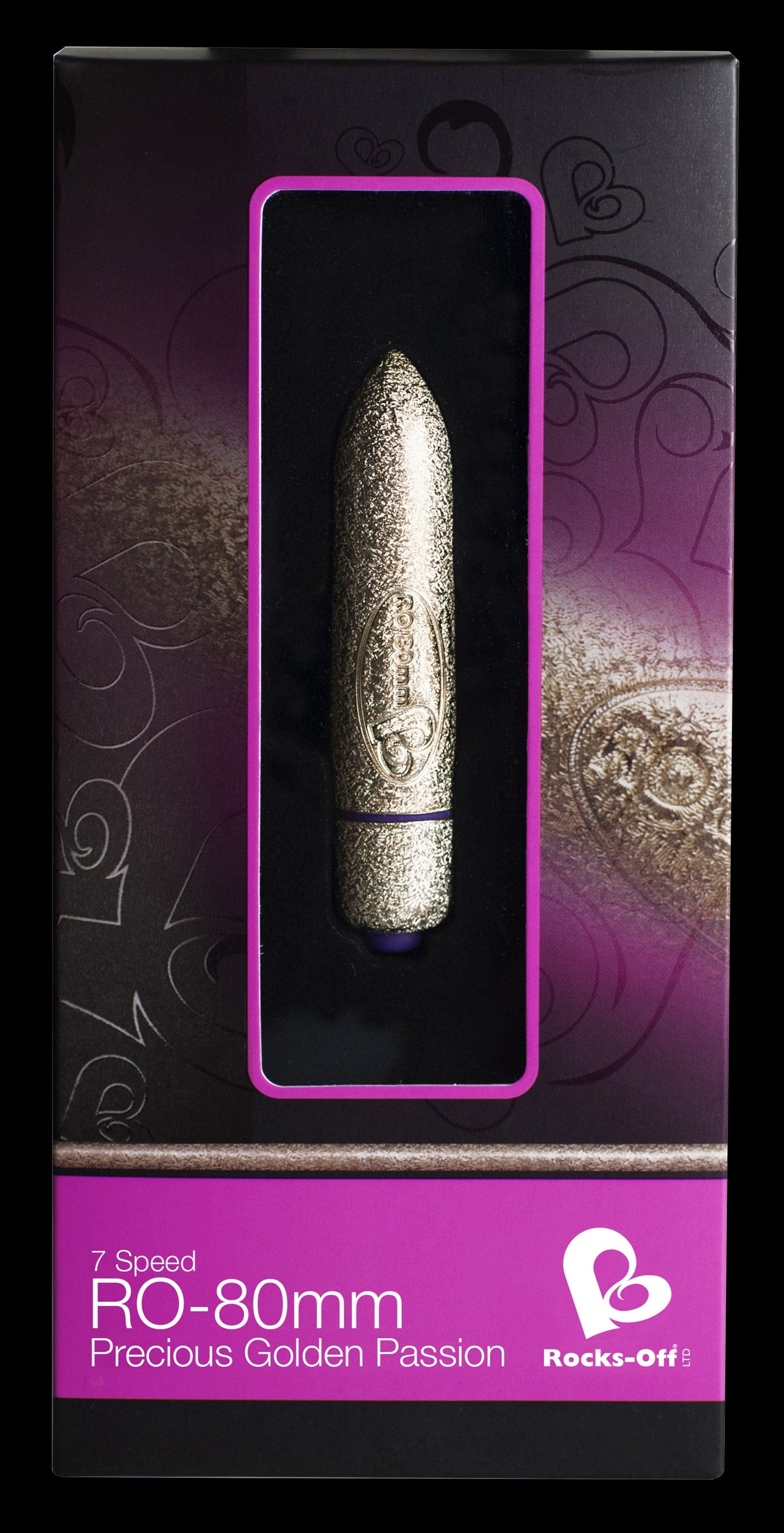 RO-80mm 7 Speed Precious Rose Gold Vibrating Bullet Toy