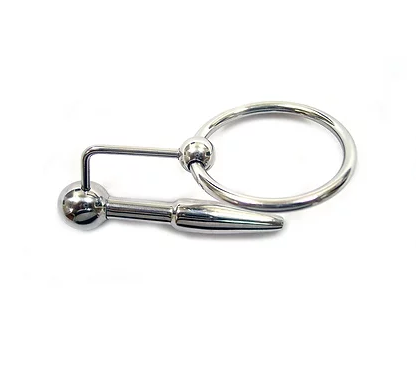 Rouge Stainless Steel Urethral Probe and Cock Ring