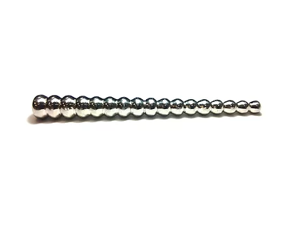 Rouge Stainless Steel Beaded Hollow Urethral Sound 10 Inches