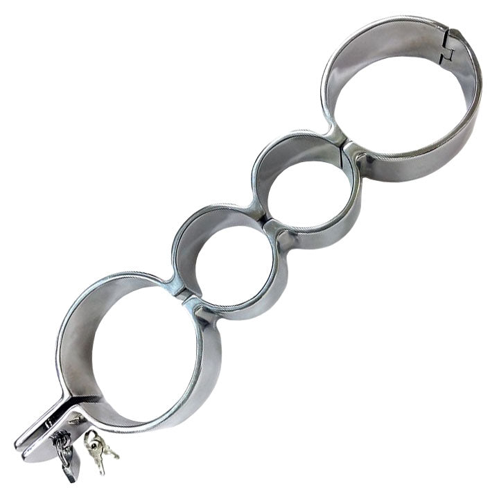Rouge Stainless Steel Heavy Metal Wrist and Ankle Binder – 15 Inch Restraint