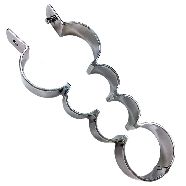 Rouge Stainless Steel Heavy Metal Wrist and Ankle Binder – 15 Inch Restraint