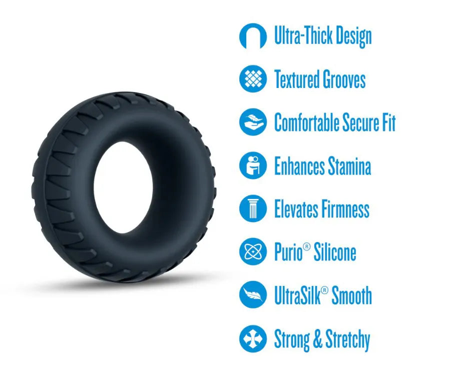 Performance Plus Traction (Black) – Premium Textured Cock Ring