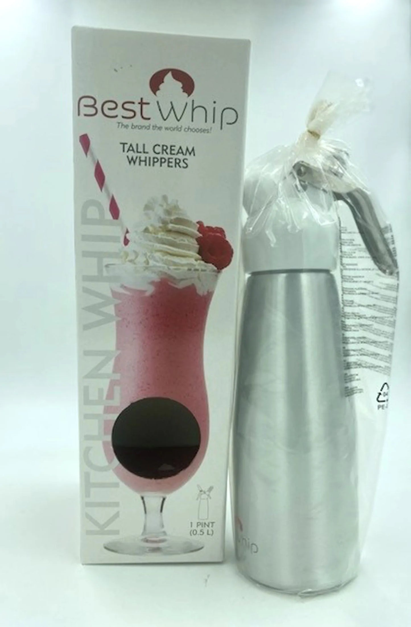 Tall Cream Whipper 1 Pint – Kitchen Whipped Cream Dispenser