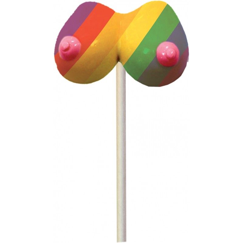 Rainbow Boobie Candy Pop – Multi-Flavored Edible Candy
