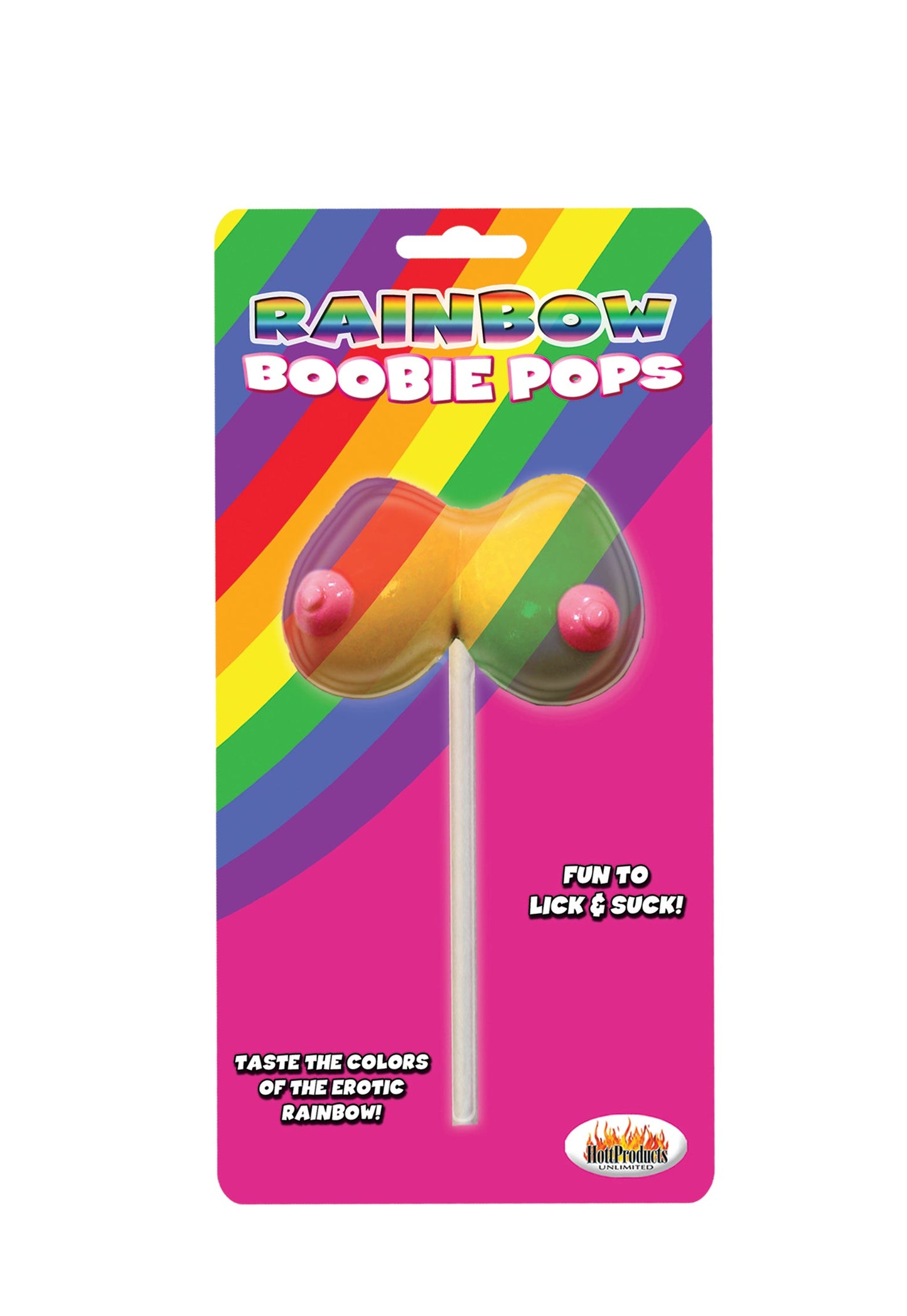 Rainbow Boobie Candy Pop – Multi-Flavored Edible Candy