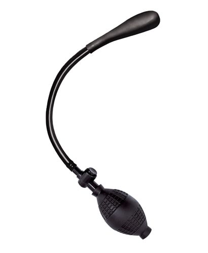 Ram Black Anal Balloon Pump with Safety Release Valve and Bulb