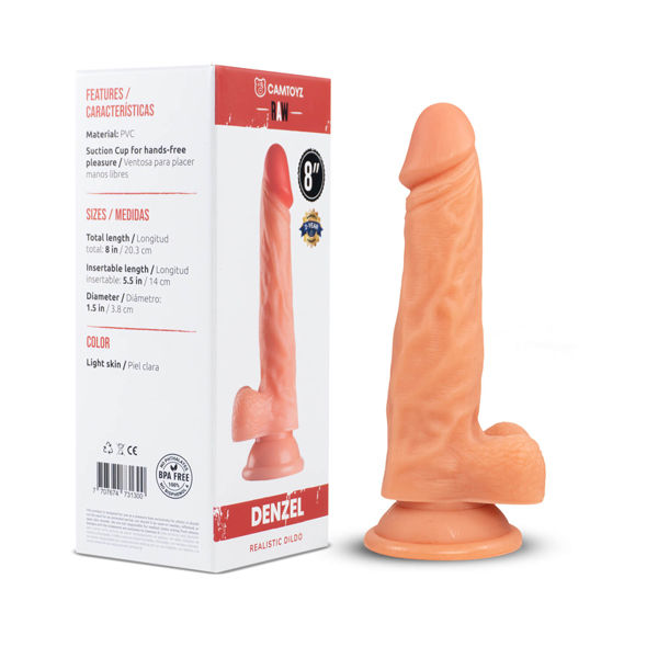 Raw Realistic Denzel Dildo Light Tone with Suction Base