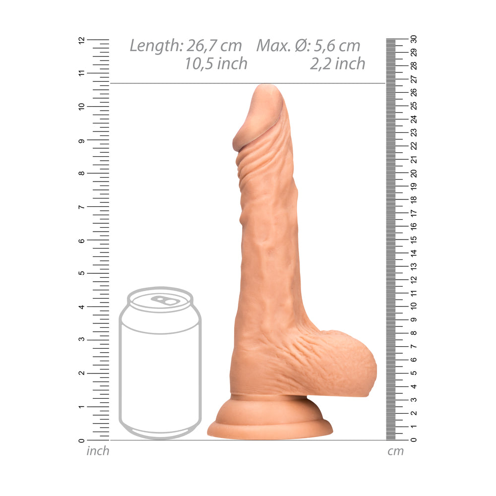 RealRock 10 Inch Realistic Dong With Testicles Flesh