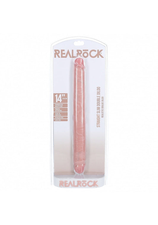 RealRock 14 Inch Slim Double Ended Dong Pink > Dildos > Double Dildos
