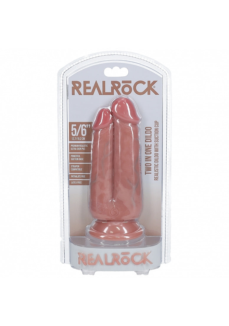 RealRock 5 Inch / 6 Inch Two in One Realistic Dildo with Suction Cup