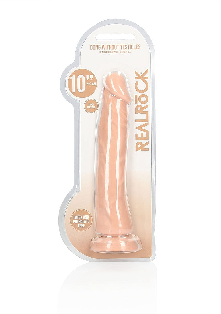 RealRock Realistic Dildo 10 Inch 25 cm Flesh Tone Phthalate-Free with Suction Cup